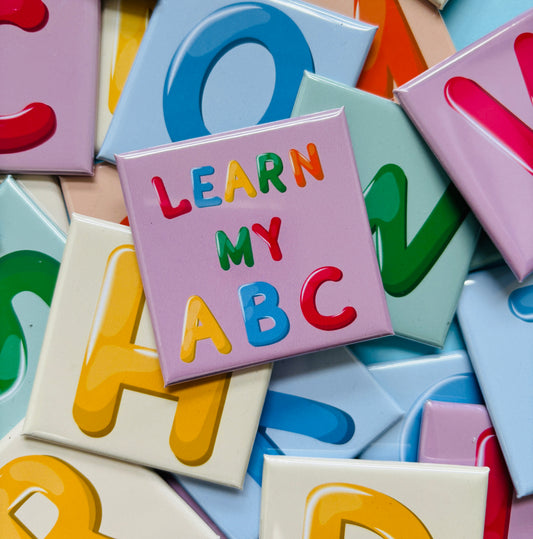 Pastel Alphabet Magnet Set